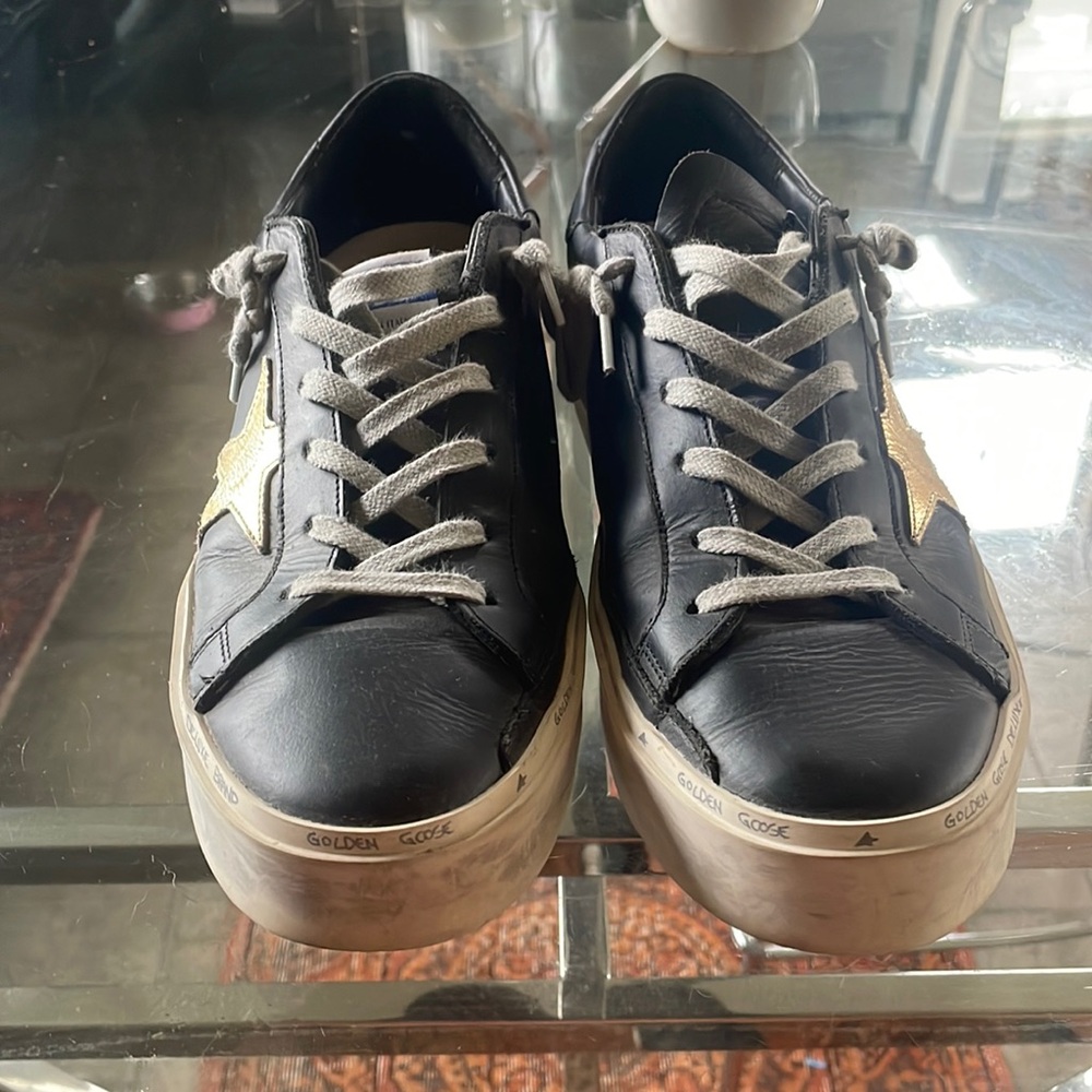 Golden goose hi Starr sneakers black leather size 41